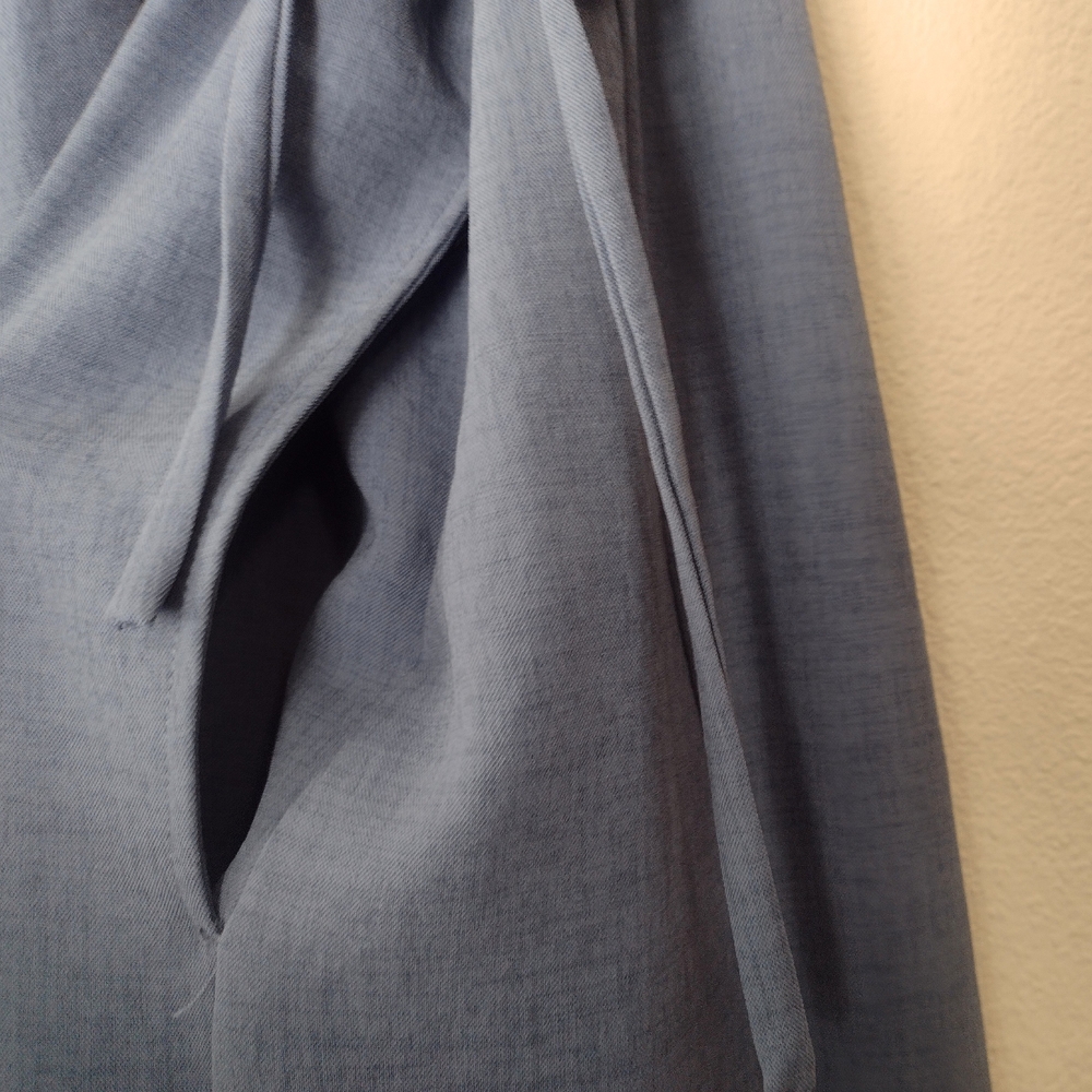 NAP Loungewear Drawstring Relaxed Fit Square Neck Wide Leg Jumpsuit Blue Size M - Picture 14 of 16